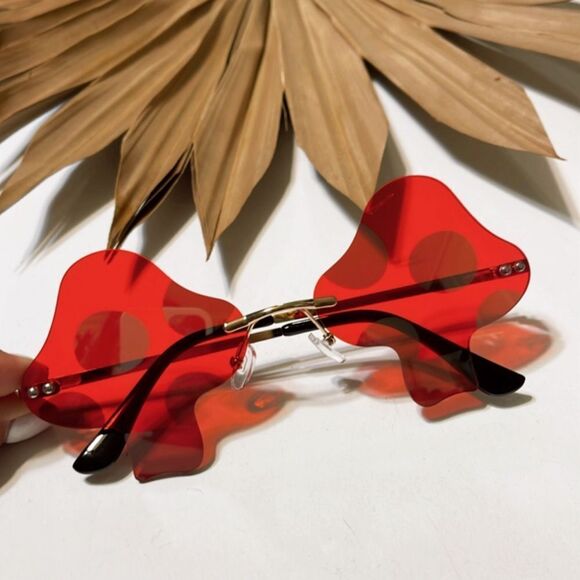 Red mushroom glasses #941 - Picture 1 of 2